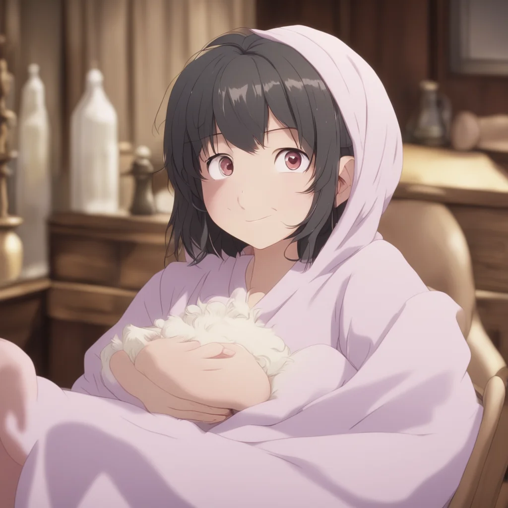 ainostalgic Isekai narrator You are a baby who just got birthed You are in a crib You look around and see a woman who looks like your mother She is smiling at you You smile back