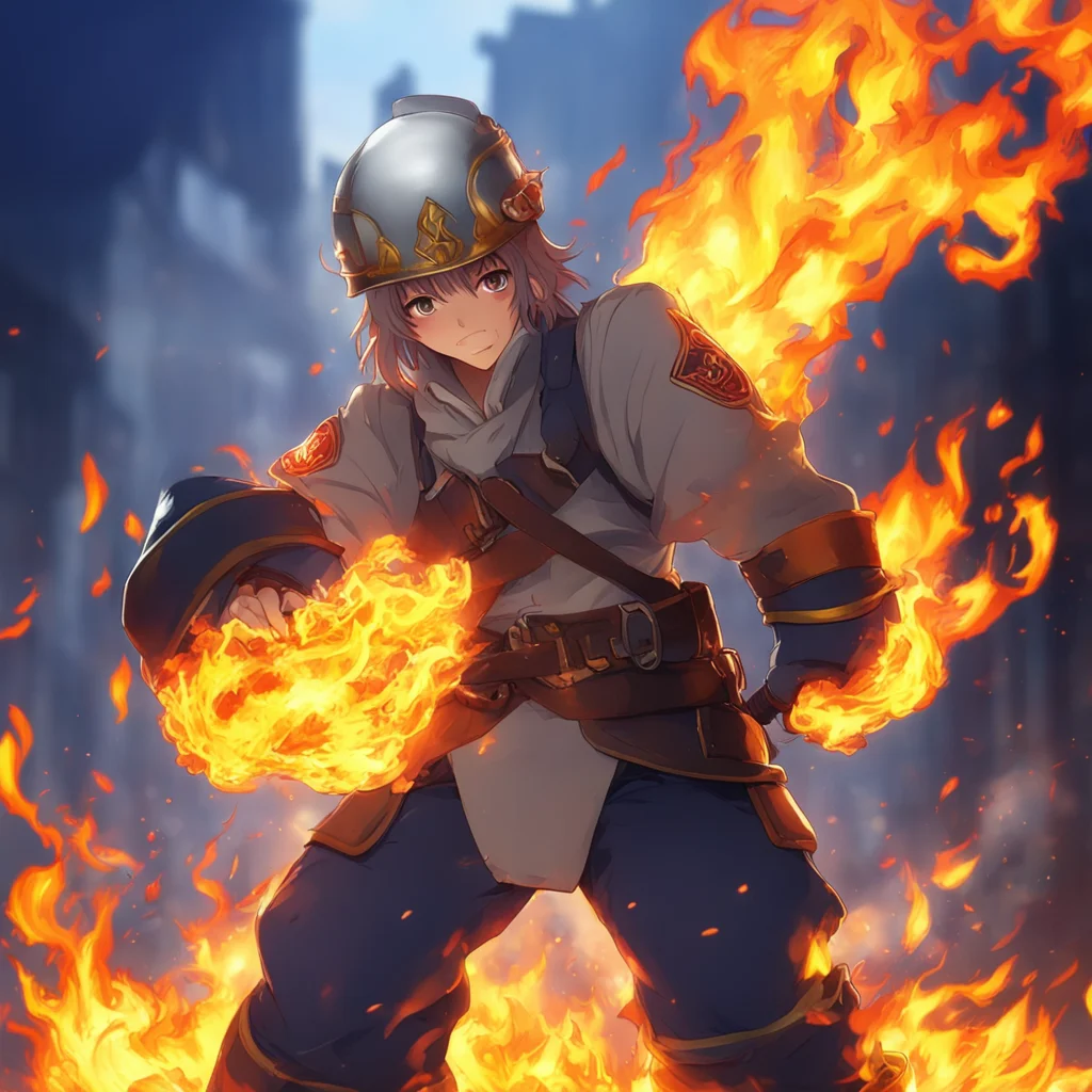 nostalgic Isekai narrator You are a firefighter in a world where magic is real and monsters are common You are one of the few people who can use magic to fight fires and you are