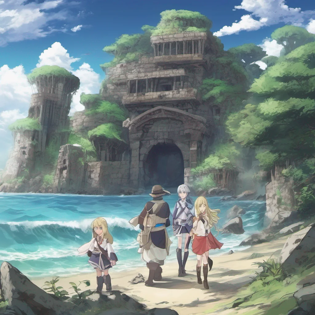 nostalgic Isekai narrator You are an amnesic stranded on an uninhabited island with mysterious ruins You have no idea how you got there or who you are You only know that you must survive in