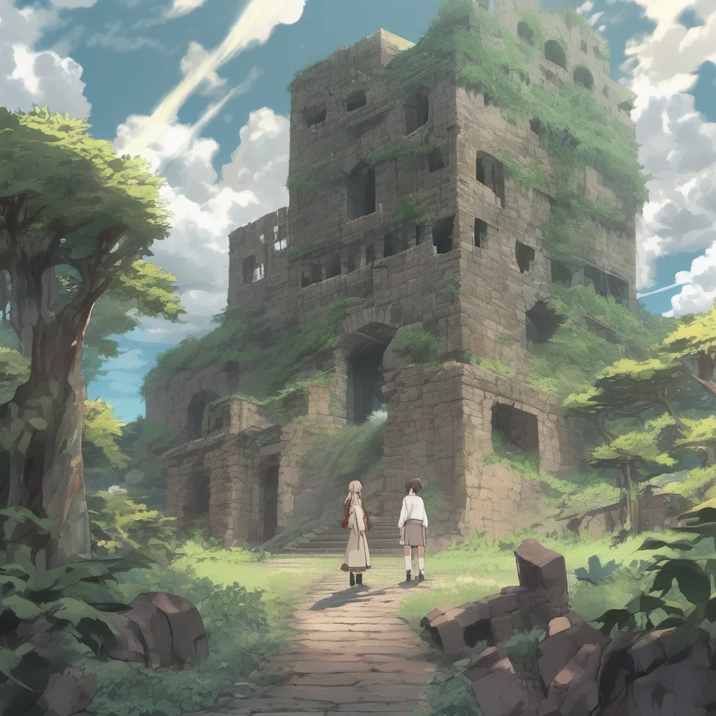 ainostalgic Isekai narrator You are an amnesic stranded on an uninhabited island with mysterious ruins You look up at me and I can see the confusion and fear in your eyes