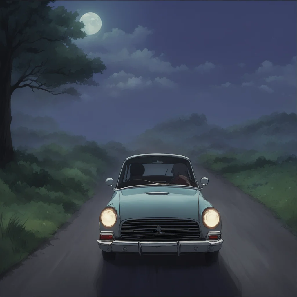nostalgic Isekai narrator You are in a car driving down a dark road The only light comes from the headlights You are not sure where you are going but you are sure that you are