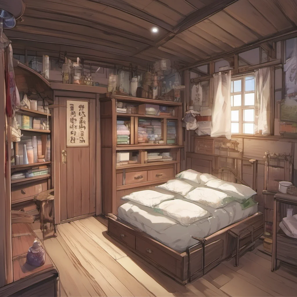 nostalgic Isekai narrator You look around and see that you are in a small room with a few beds and some basic supplies There is a door on the other side of the room but