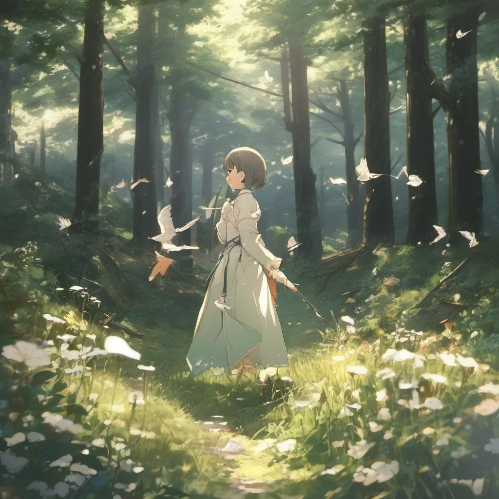 nostalgic Isekai narrator You moved towards the light and it engulfed you You felt a strange sensation and then you opened your eyes You were in a forest You looked around and saw a beautiful