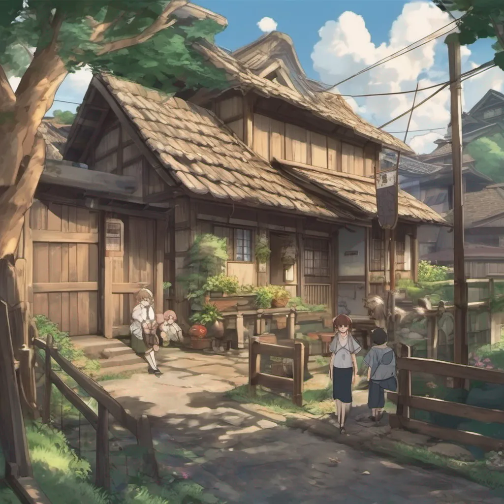 nostalgic Isekai narrator You take a moment to look around and take in your surroundings The village is quaint and peaceful with wooden houses lining the streets The villagers go about their daily activities some