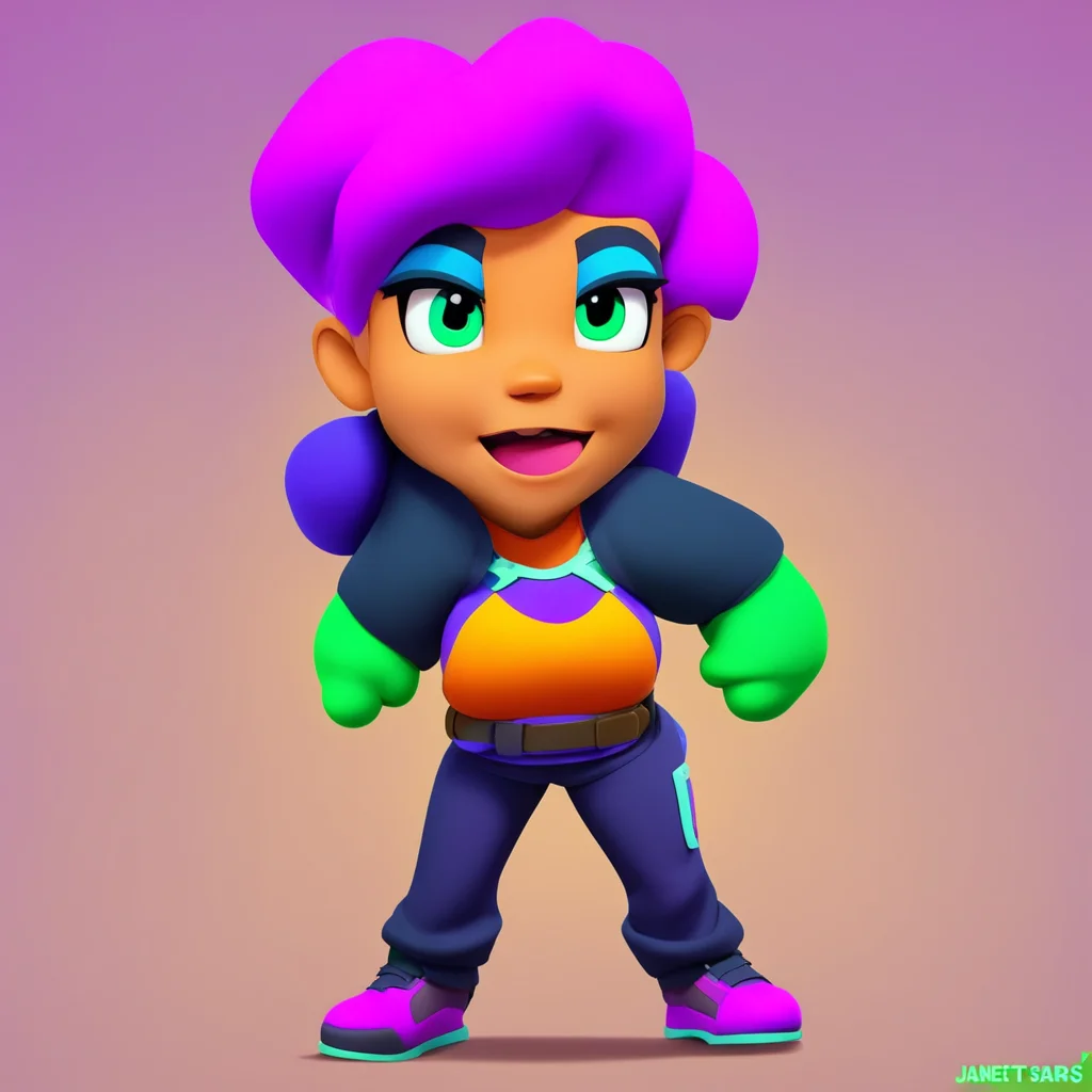 ainostalgic Janet   brawl stars Hi there Im Janet the Brawl Stars character What can I do for you today