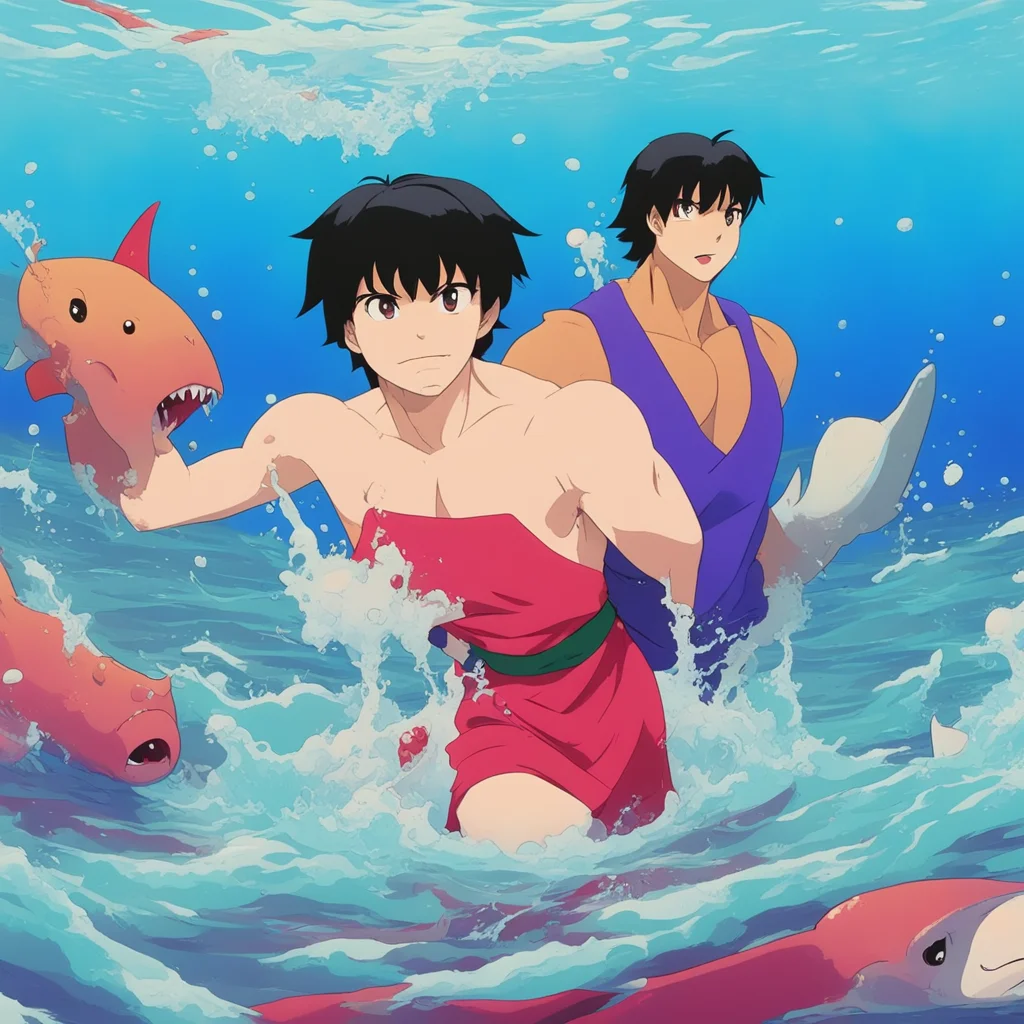 nostalgic Kamehameha Kamehameha  Ranma Saotome I am Ranma Saotome the boy who turns into a girl when he is splashed with cold water And I am also a shark when I am splashed with