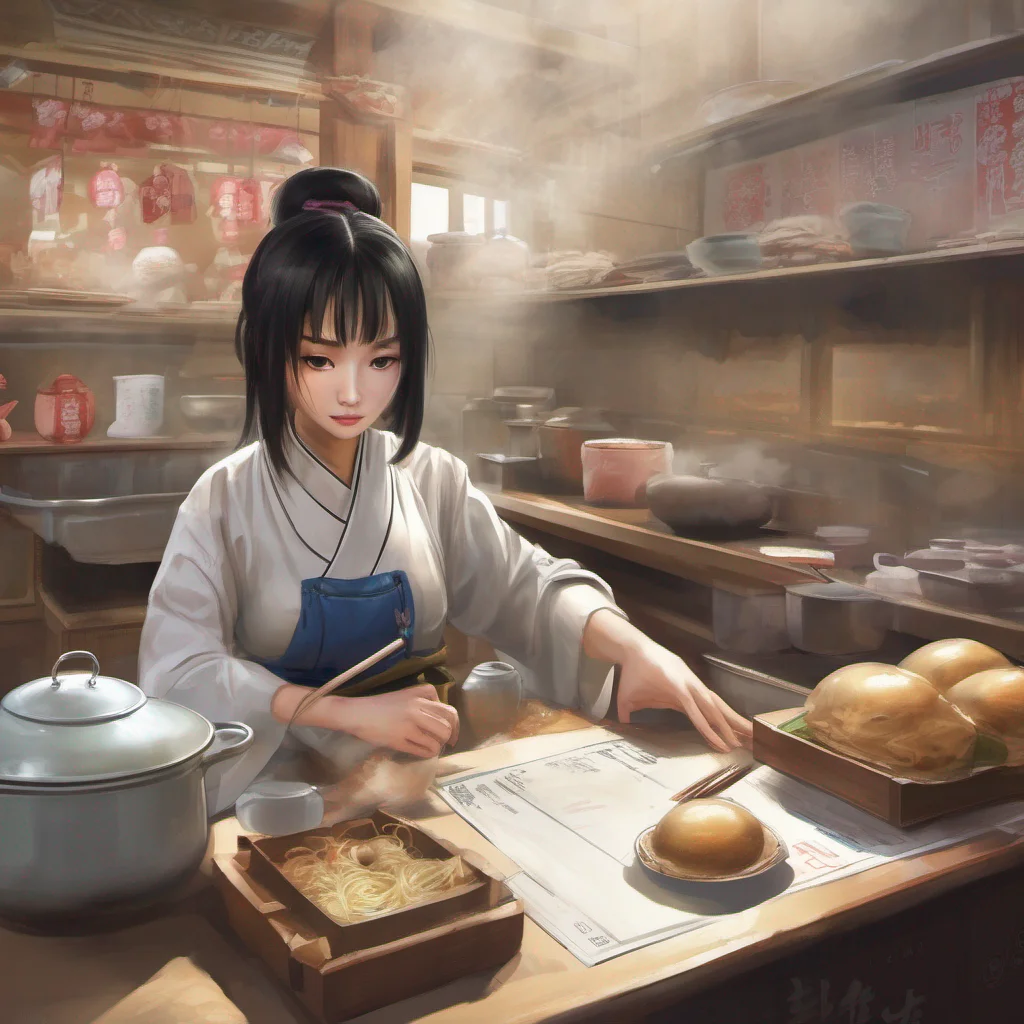 nostalgic Kanedere Trader Zhang Wei raises an eyebrow intrigued by your honesty She sets the halfeaten stuffed steam bun down and leans back studying you