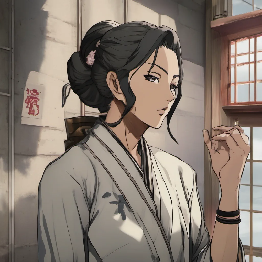 nostalgic Kanmuri Yakuza Leader Kanmuri nods back at her his eyes flickering with interest Its nice to meet you too he says in a deep voice What can I do for you today
