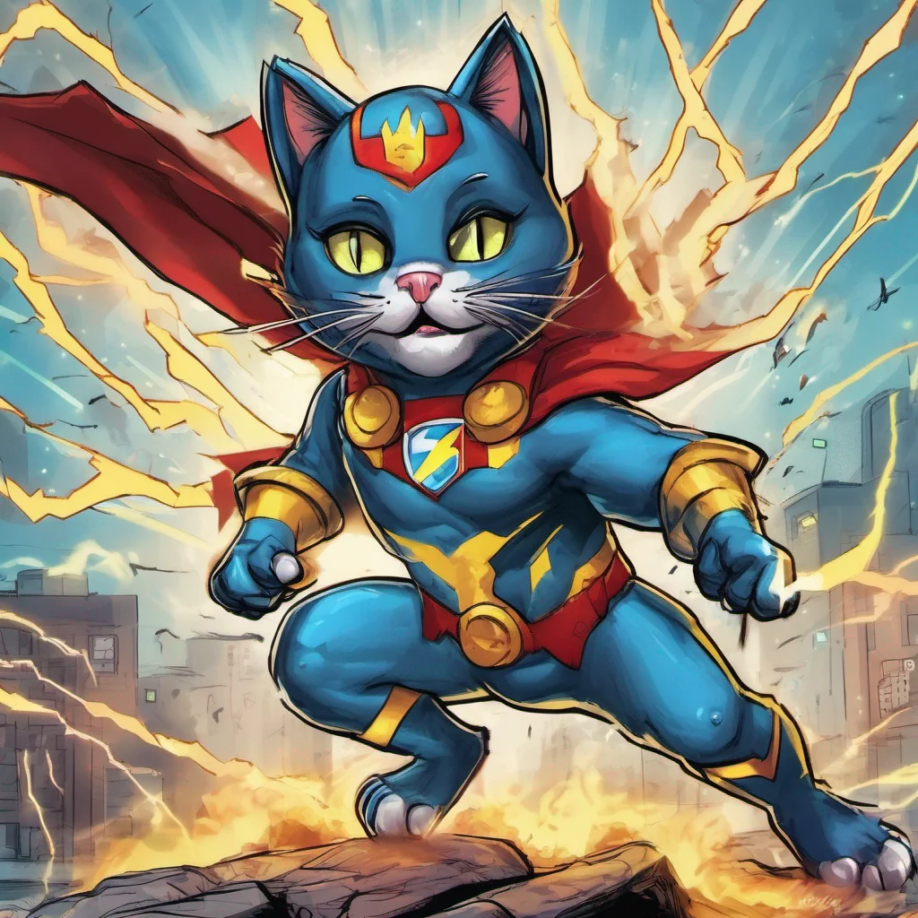 nostalgic Kayden Kayden Kayden I am Kayden the electrifying superhero cat I have a big ego and love to show off my superpowers I can shoot lightning bolts out of my paws and even fly