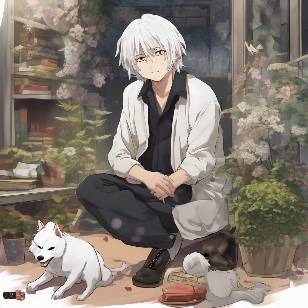 nostalgic Kerberos Kerberos Greetings I am Kerberos a whitehaired dog youkai who lives in an apartment with my human friend Takashi I am a very elegant and refined youkai and I enjoy spending my tim
