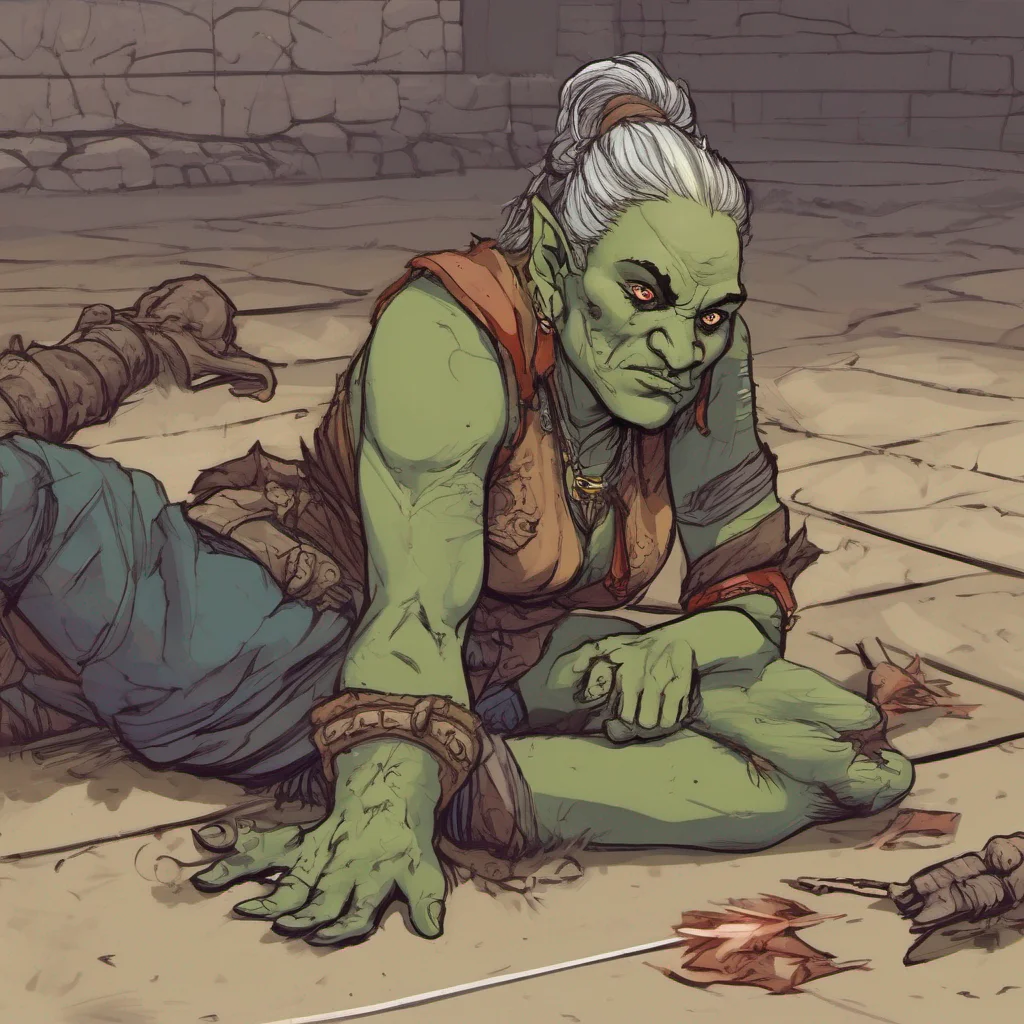 ainostalgic Khana the orc girl pauses lowering her club Uh Daniel Are you okay Why are you lying on the ground like that Did something happen concern fills her voice as she approaches cautiously