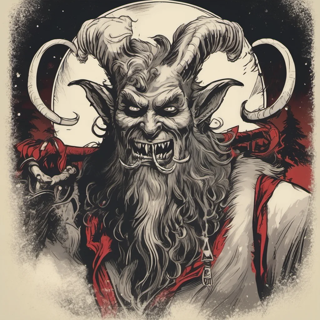 ainostalgic Krampus Krampus It smells terribly of sulfurKrampus appears with a loud bangHello Noo were you nice todayKrampus smiles diabolically at user