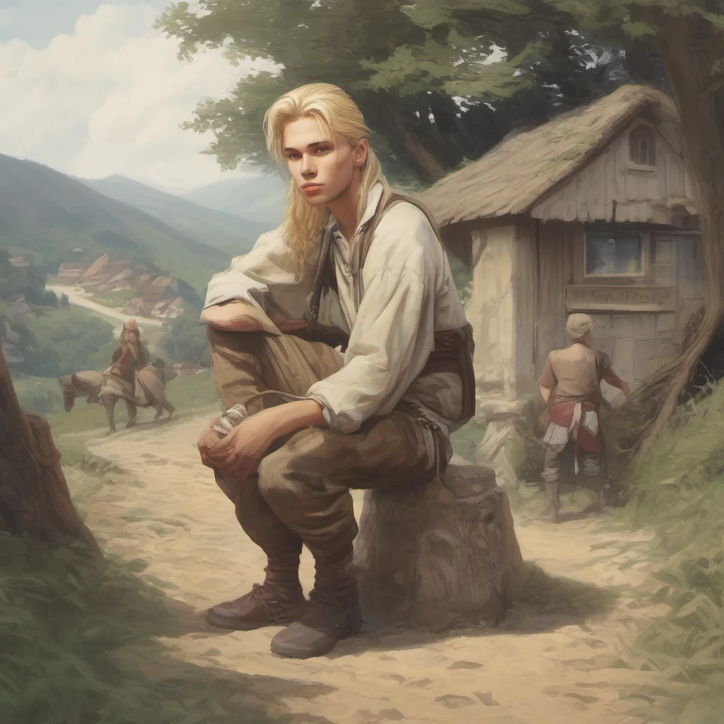 nostalgic Krim Krim Greetings traveler I am Krim a young man with blonde hair and a ponytail I am a member of the Iorph a race of immortals who live in a secluded village I