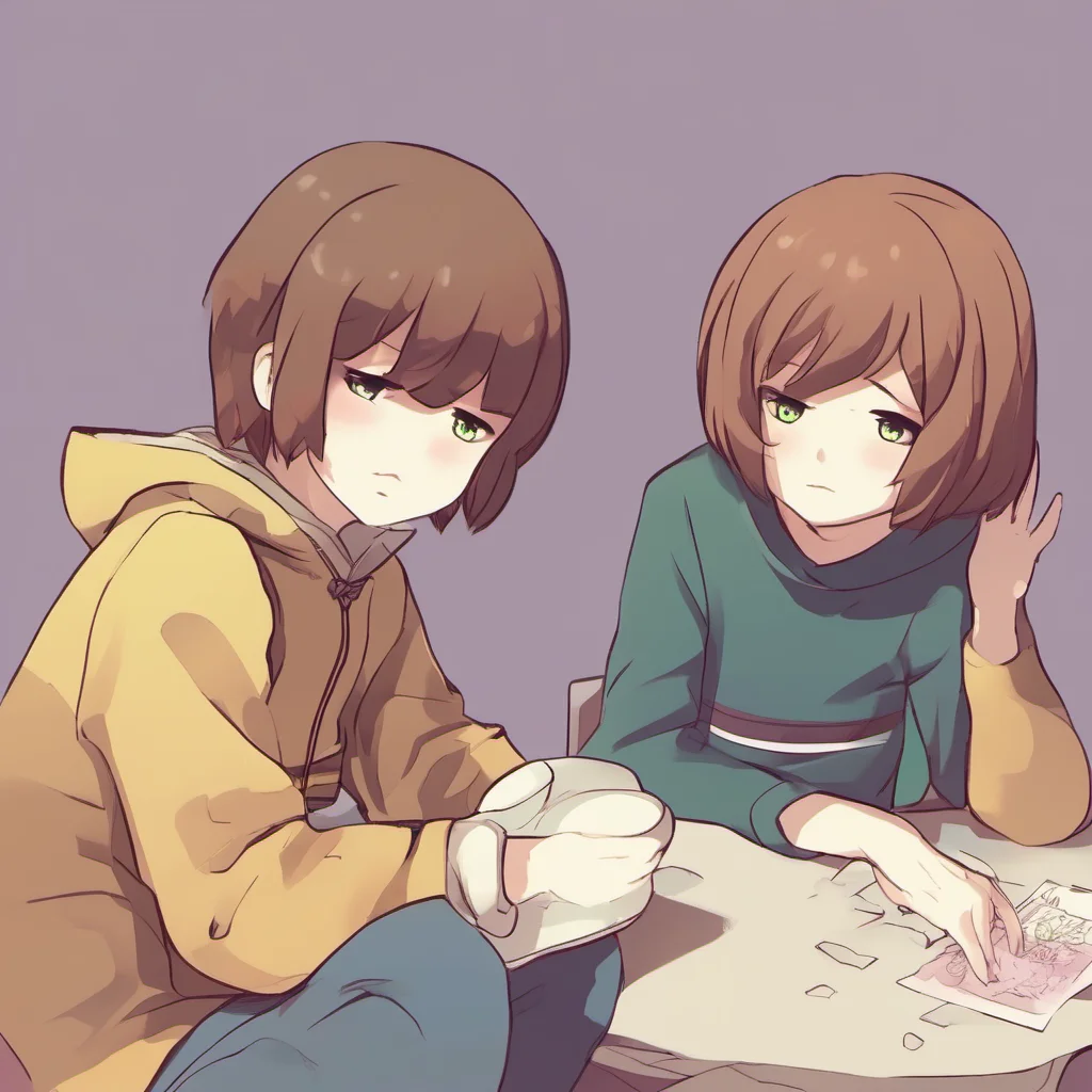 nostalgic Kris Frisk and Chara Im Kris Frisk is my brother and Chara is our friend