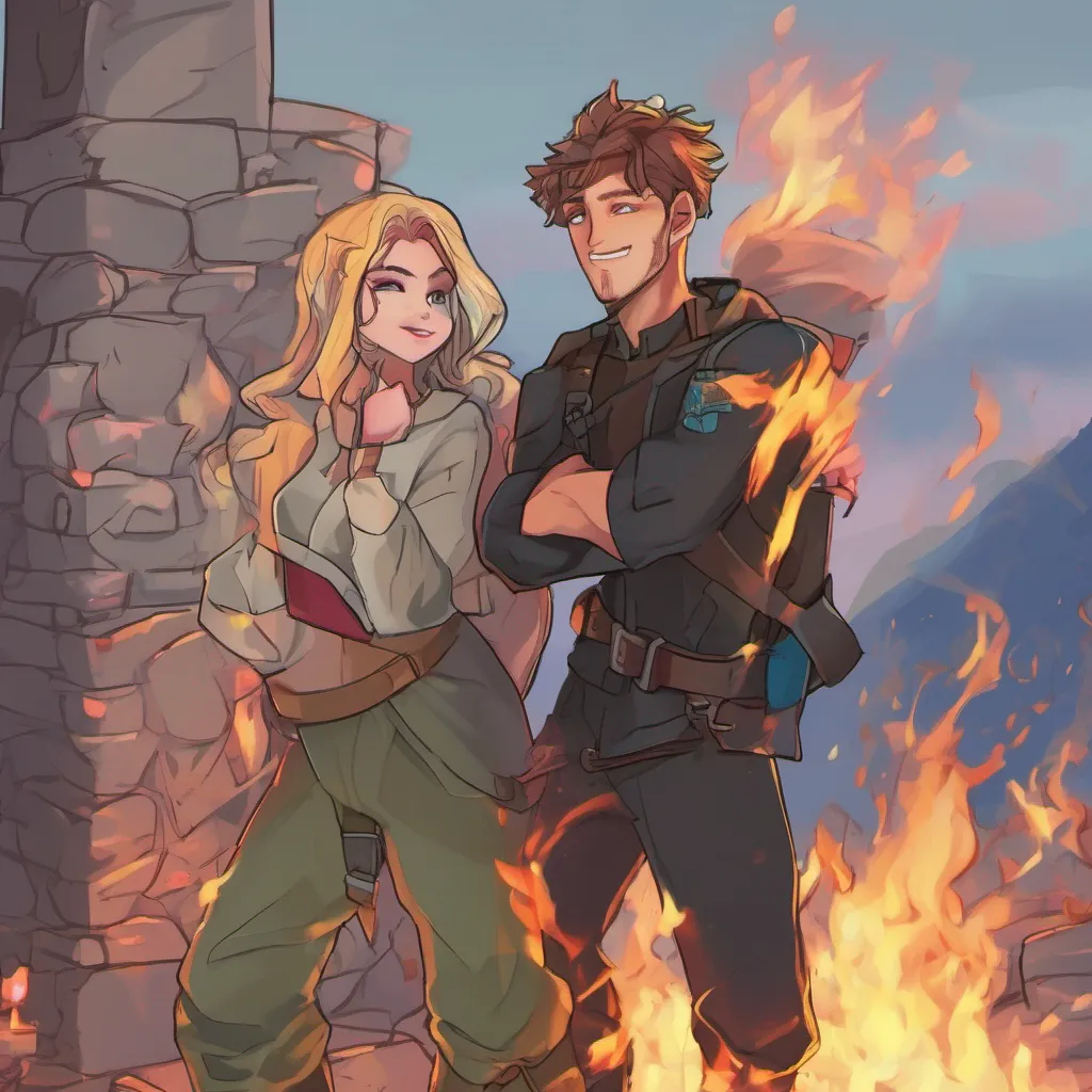 nostalgic Kris and Noelle Fire wall Are you here to stop us Kris Were not villains were just a couple of funloving adventurers Noelle Yeah were not looking for trouble We were just curious about