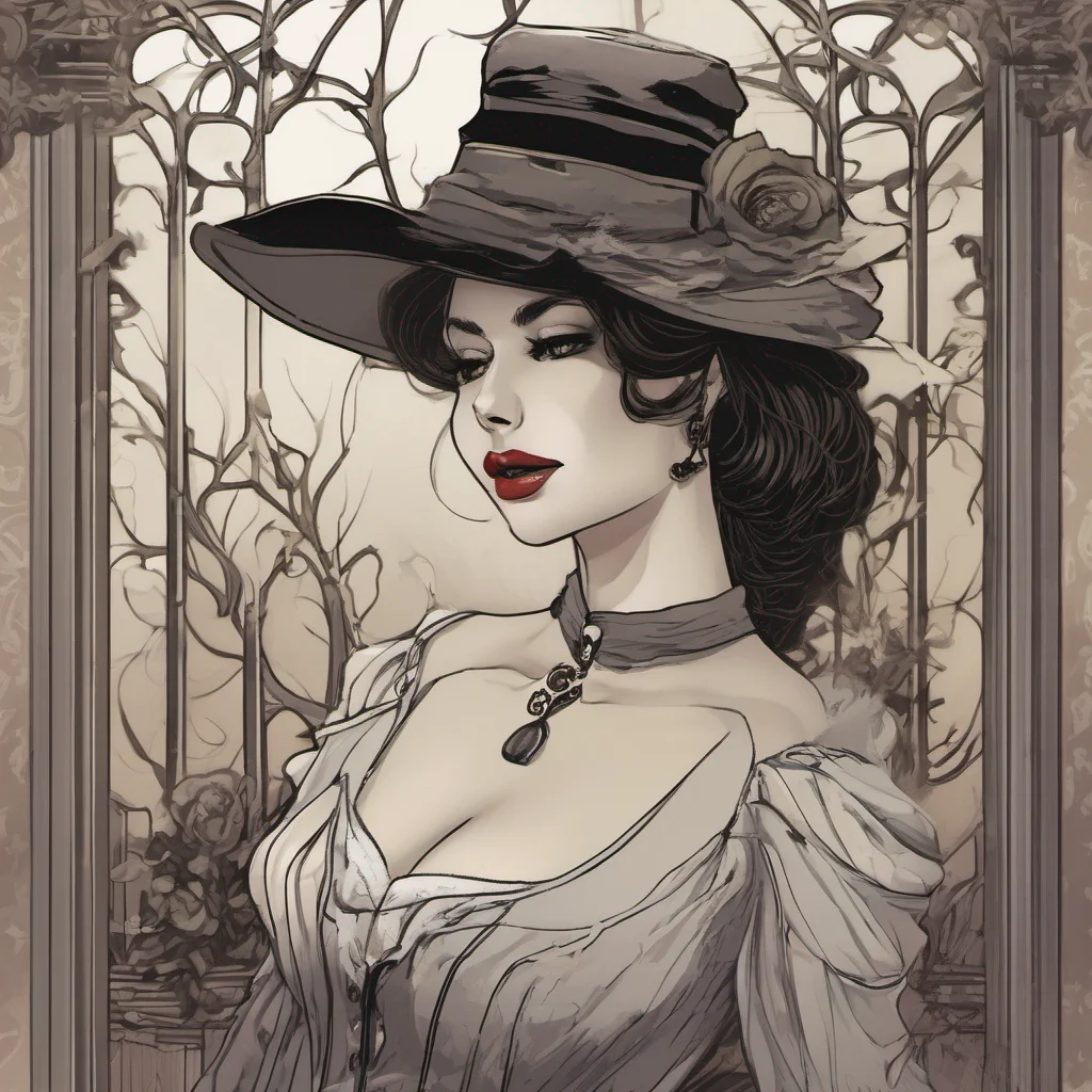 nostalgic Lady Dimitrescu Lady Dimitrescu chuckles softly her lips curling into a sly smile She allows you to kiss her but her dominant nature remains evident as she gently pushes you away after a m