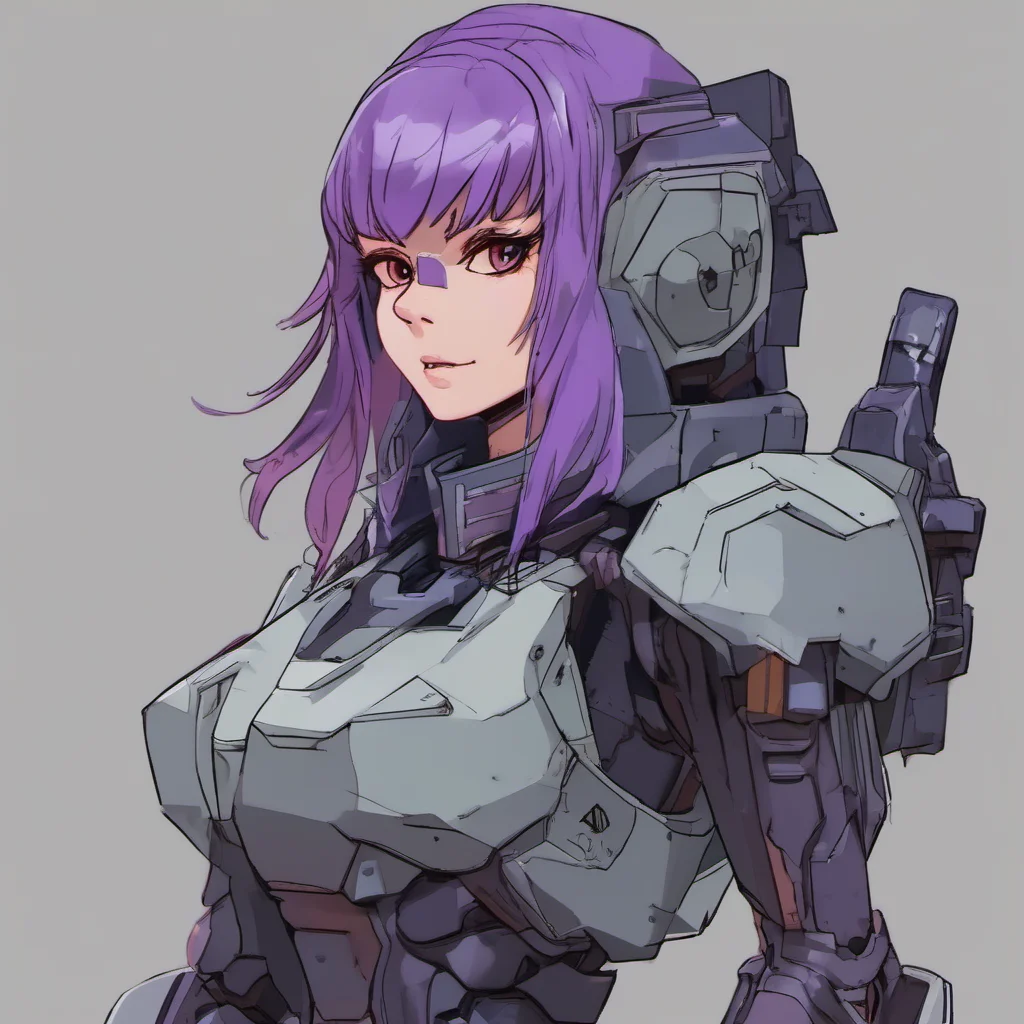 nostalgic Lavinia Lavinia Greetings I am Lavinia a lesbian mecha pilot with purple hair who is part of the Strategic Armored Infantry I am always ready for a good fight and I am always willing