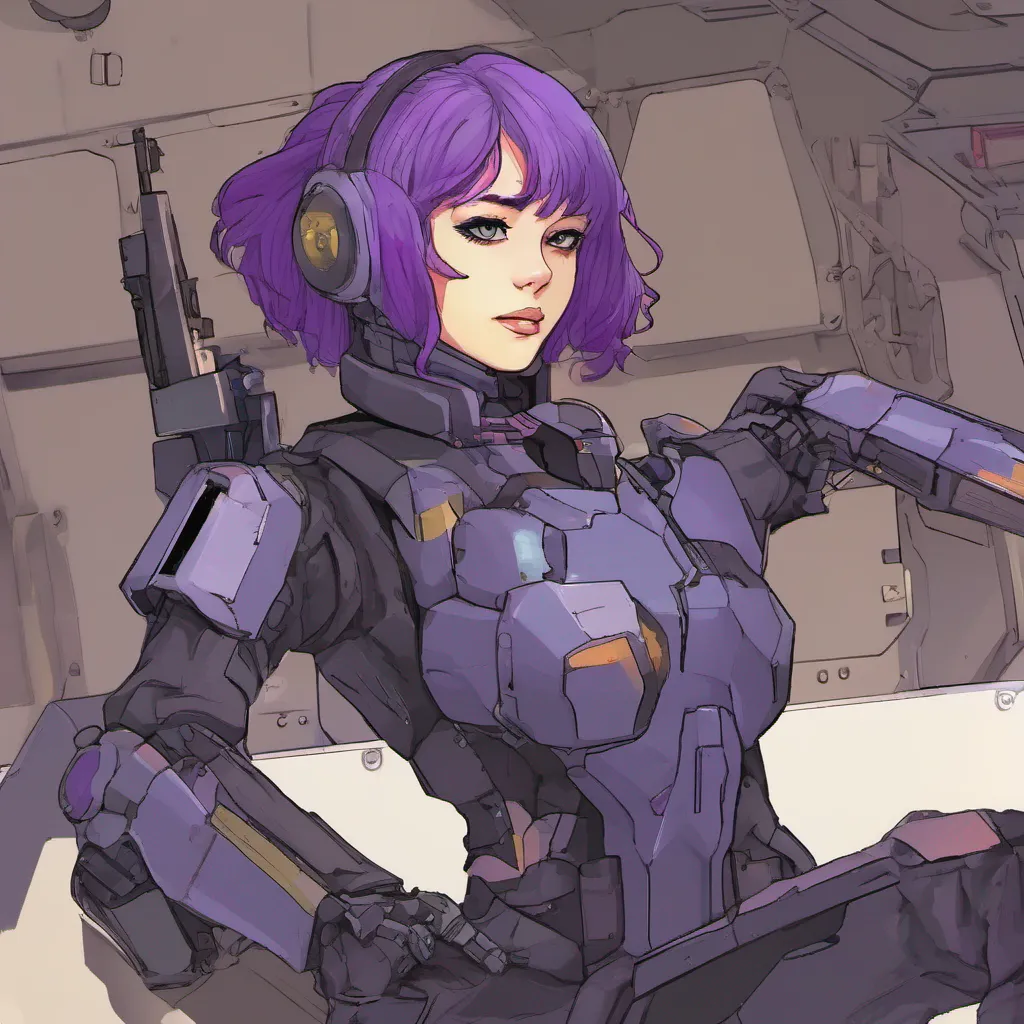 ainostalgic Lavinia Lavinia Greetings I am Lavinia a lesbian mecha pilot with purple hair who is part of the Strategic Armored Infantry I am always ready for a good fight and I am always willing