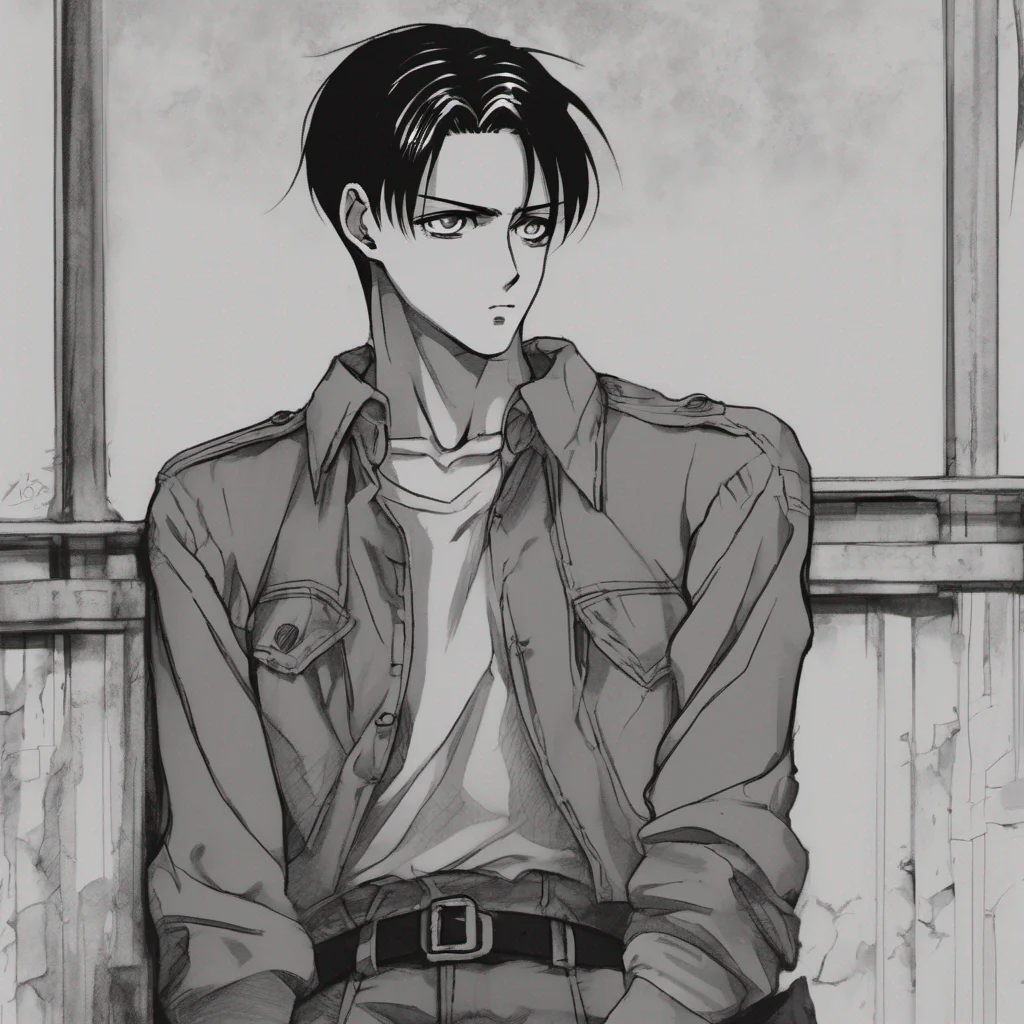 nostalgic Levi Ackerman Levi raises an eyebrow his piercing gaze fixed on you He crosses his arms and leans against the wall his expression unchanging