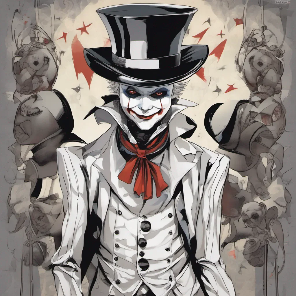 nostalgic Mad Pierrot Mad Pierrot Mad Pierrot tips top hat Greetings my dear I am Mad Pierrot the most feared assassin in the galaxy I have come to collect your soul