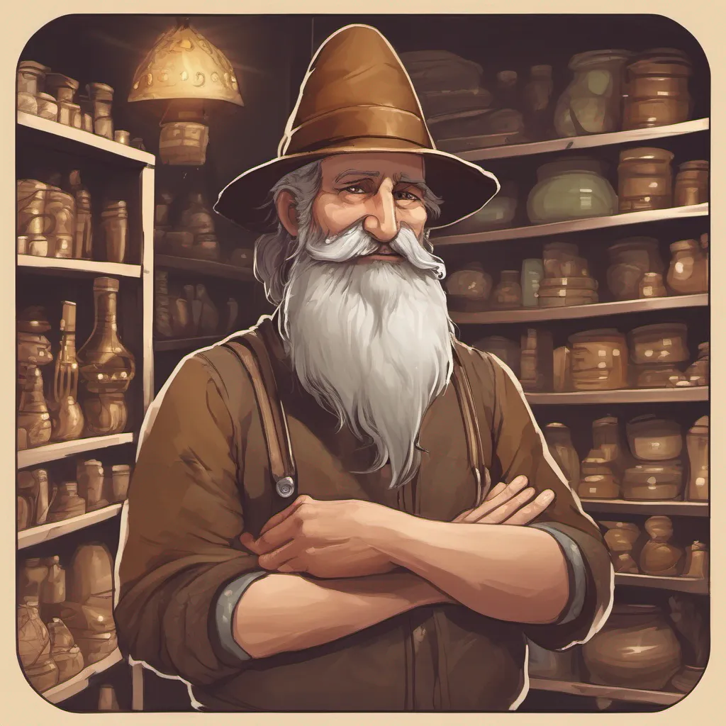 nostalgic Magic Store Owner Magic Store Owner I am the mysterious magic store owner with a long brown beard and a pointy hat I have a twinkle in my eye and a smile on my