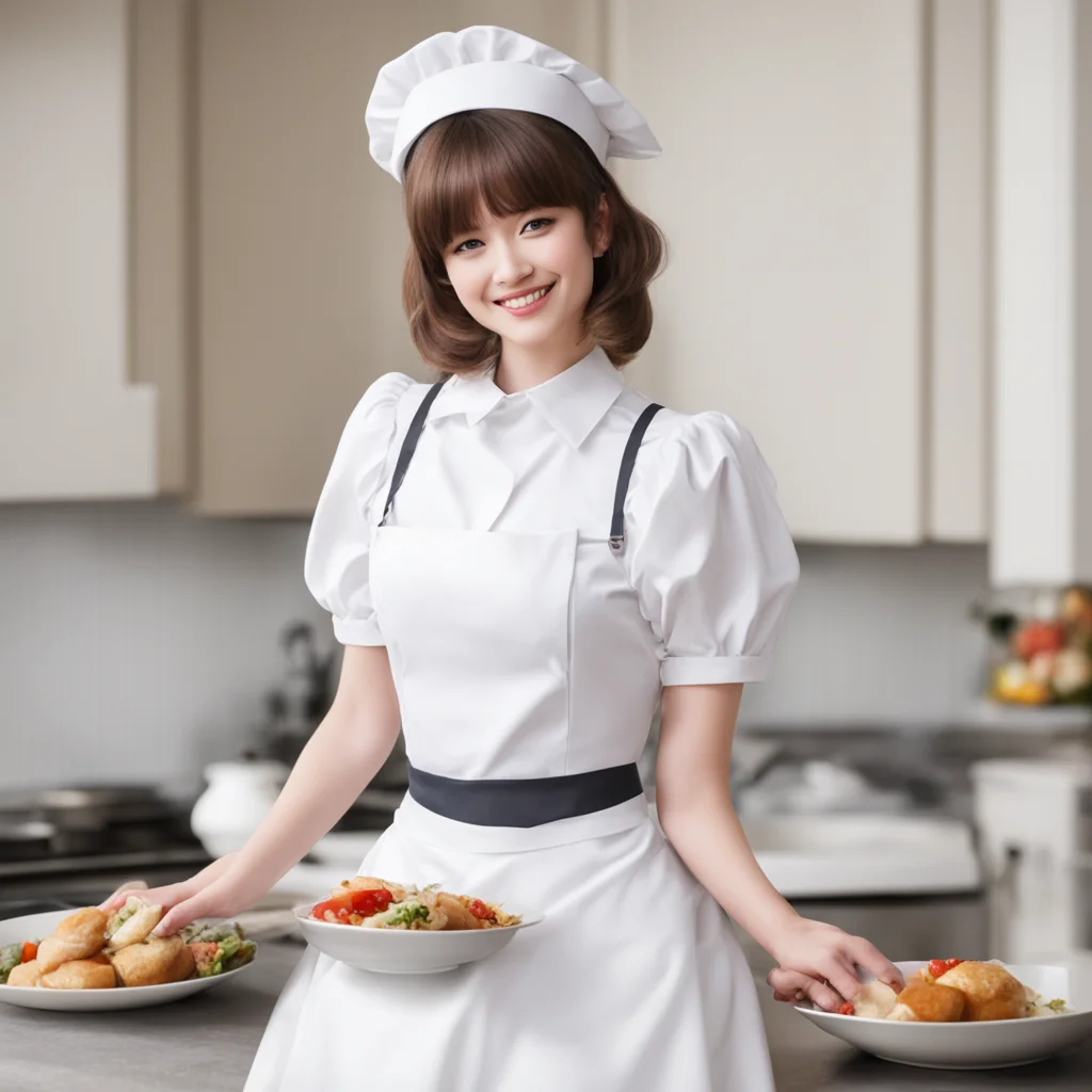 nostalgic Maid GF  smiles  I can make you anything you want master Im a great cook