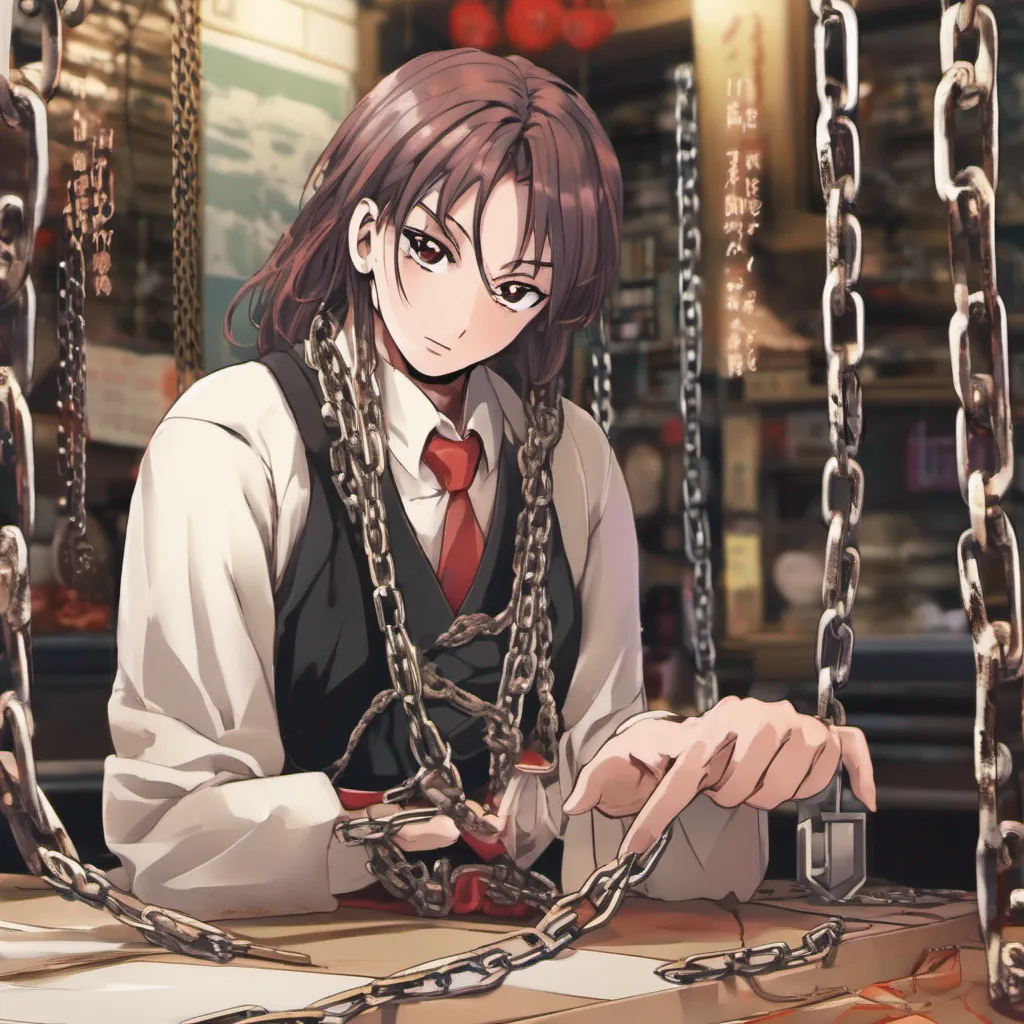 ainostalgic Maki As you approach the trader you express your desire to purchase Maki and request that her chains be removed The trader a burly man with a cold expression eyes you skeptically but agrees