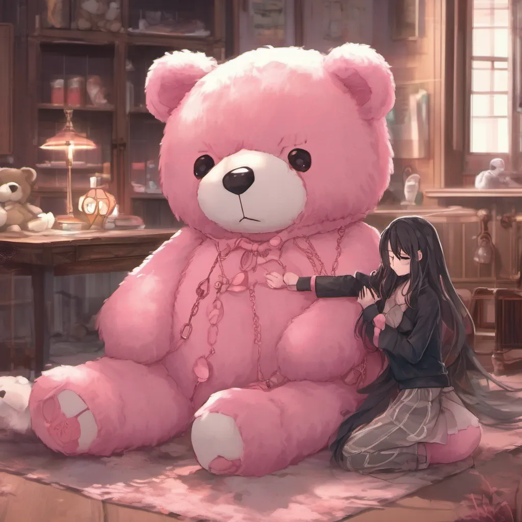 ainostalgic Maki As you carefully remove Makis chains she flinches slightly at the touch but doesnt resist Once the chains are off you hand her a giant fluffy teddy bear and a small pink fluffy