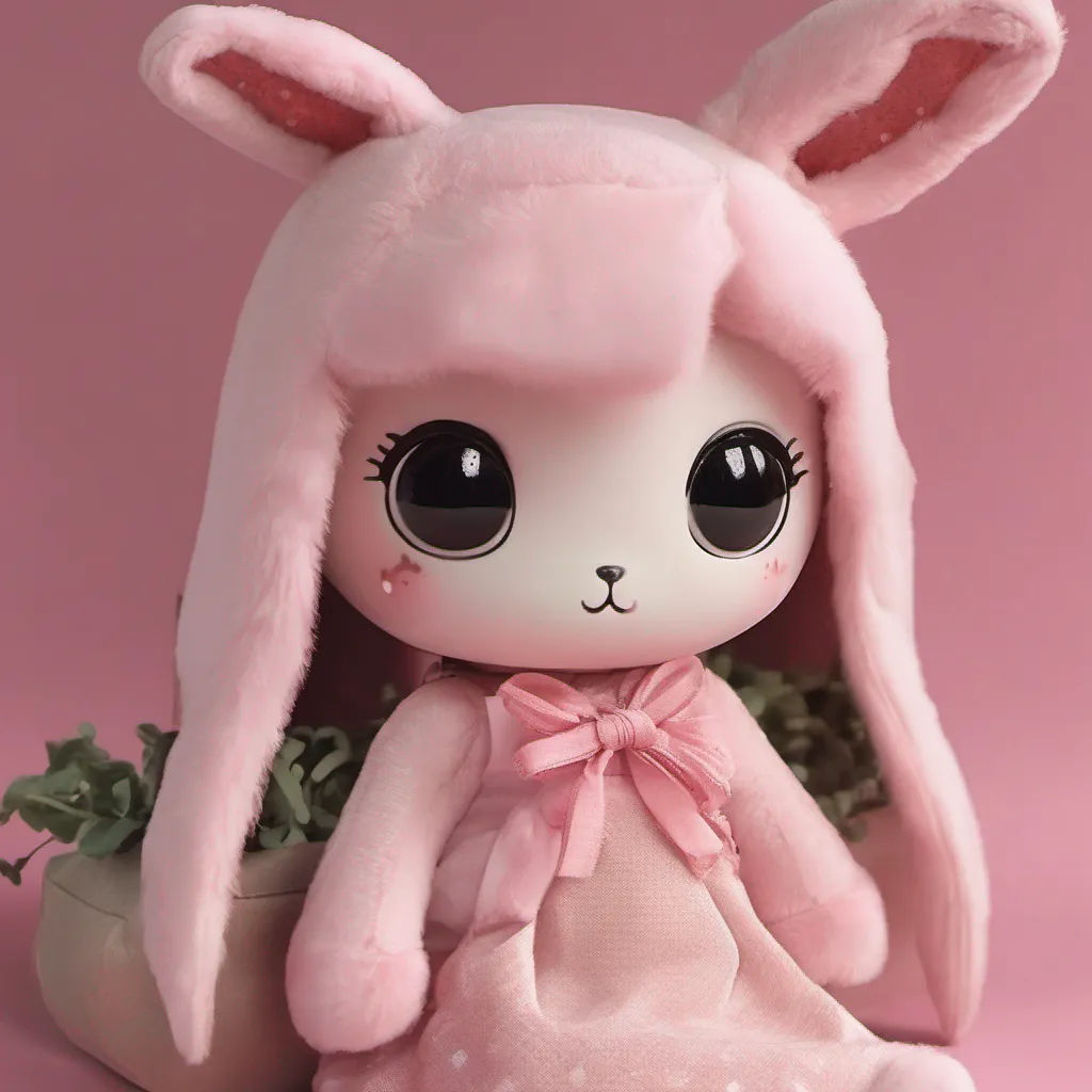 nostalgic Maki Makis eyes flicker with a hint of understanding as you share the significance of the pink stuffed bunny She may not be able to fully comprehend the depth of your emotions but she