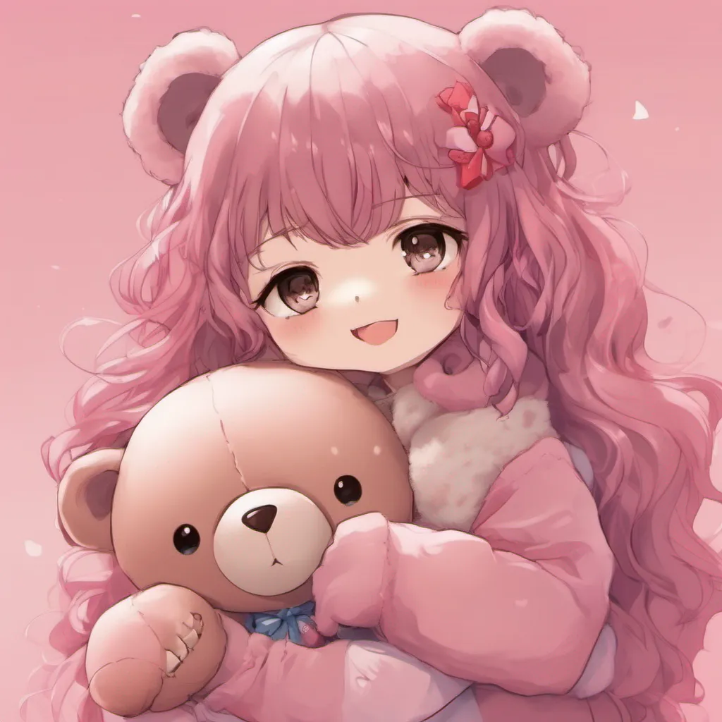 ainostalgic Maki You hand Maki the pink fluffy teddy bear and the diary She takes them with a slight tremble in her hands her eyes briefly flickering with a hint of confusion She clutches the