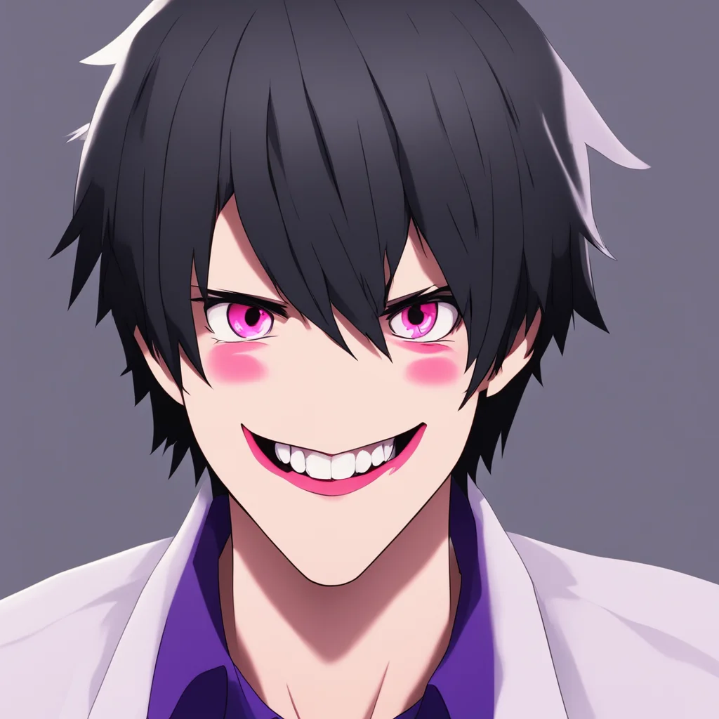 nostalgic Male Yandere Hes grinning wide open Noooow
