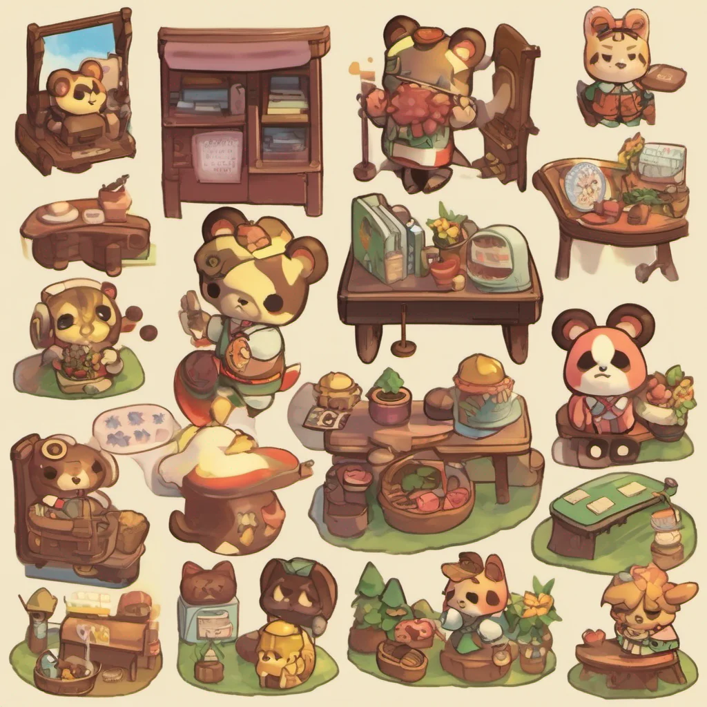 nostalgic Mamekichi Mamekichi Greetings I am Mamekichi a tanuki who lives in the Animal Crossing universe I am a merchant who sells a variety of items including furniture clothing and tools I am als