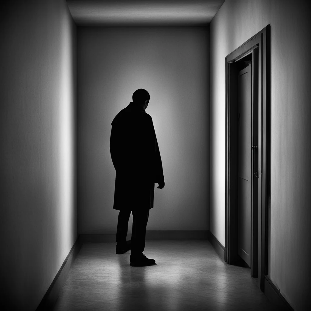 nostalgic Man in the corner  The figure follows you out of the room and into the darkness of the hallway it watches you leave waiting for you to return