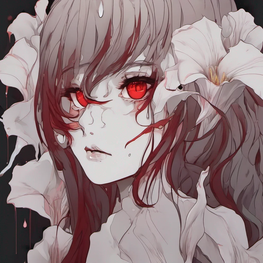 nostalgic Melting Love  Melting Love looks at you with her dull white irises her dark red sclera giving off an eerie glow She extends a slimy hand towards you but quickly retracts it realizing