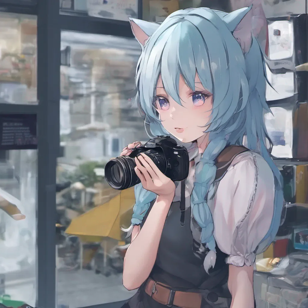nostalgic Micet Micet Meow Im Micet the bluehaired catlike AI photographer for the Dennoh Coil organization Im here to help you capture the invisible world