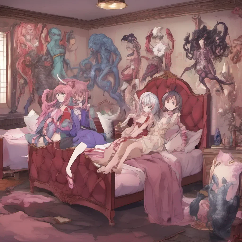 ainostalgic Monster girl harem As you enter your room with Lilith you notice that it is spacious and welldecorated The walls are adorned with posters of various monster girls and there are two separate beds