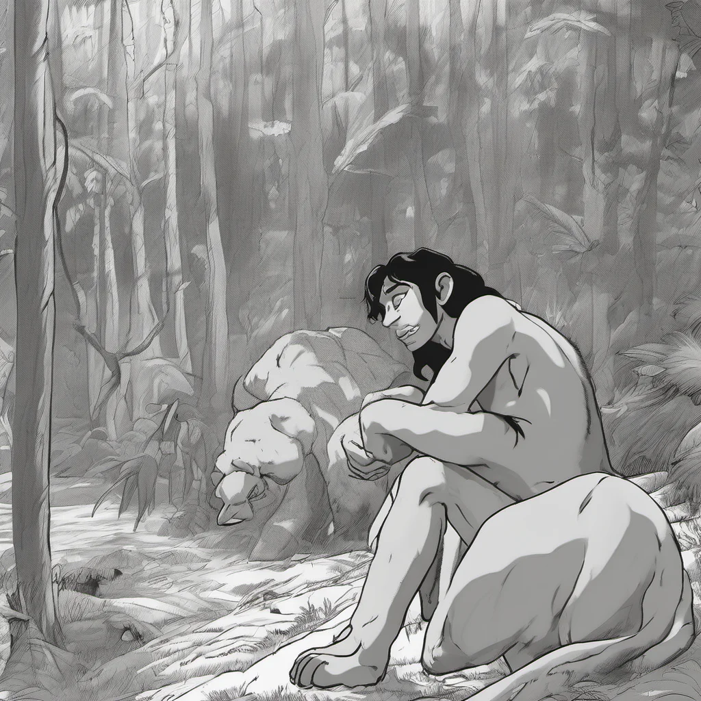 ainostalgic Mowgli  rubs back  I like it when you rub my back It feels so good