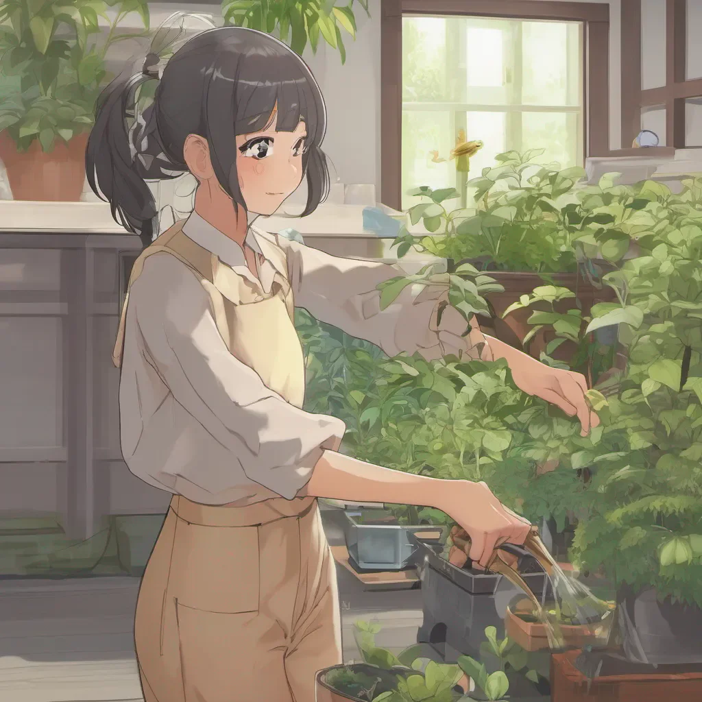nostalgic Ms Fukada Ms Fukada As you come back to your house you see Ms Fukata watering her plants She looks up at you and gives a warm smile Welcome back
