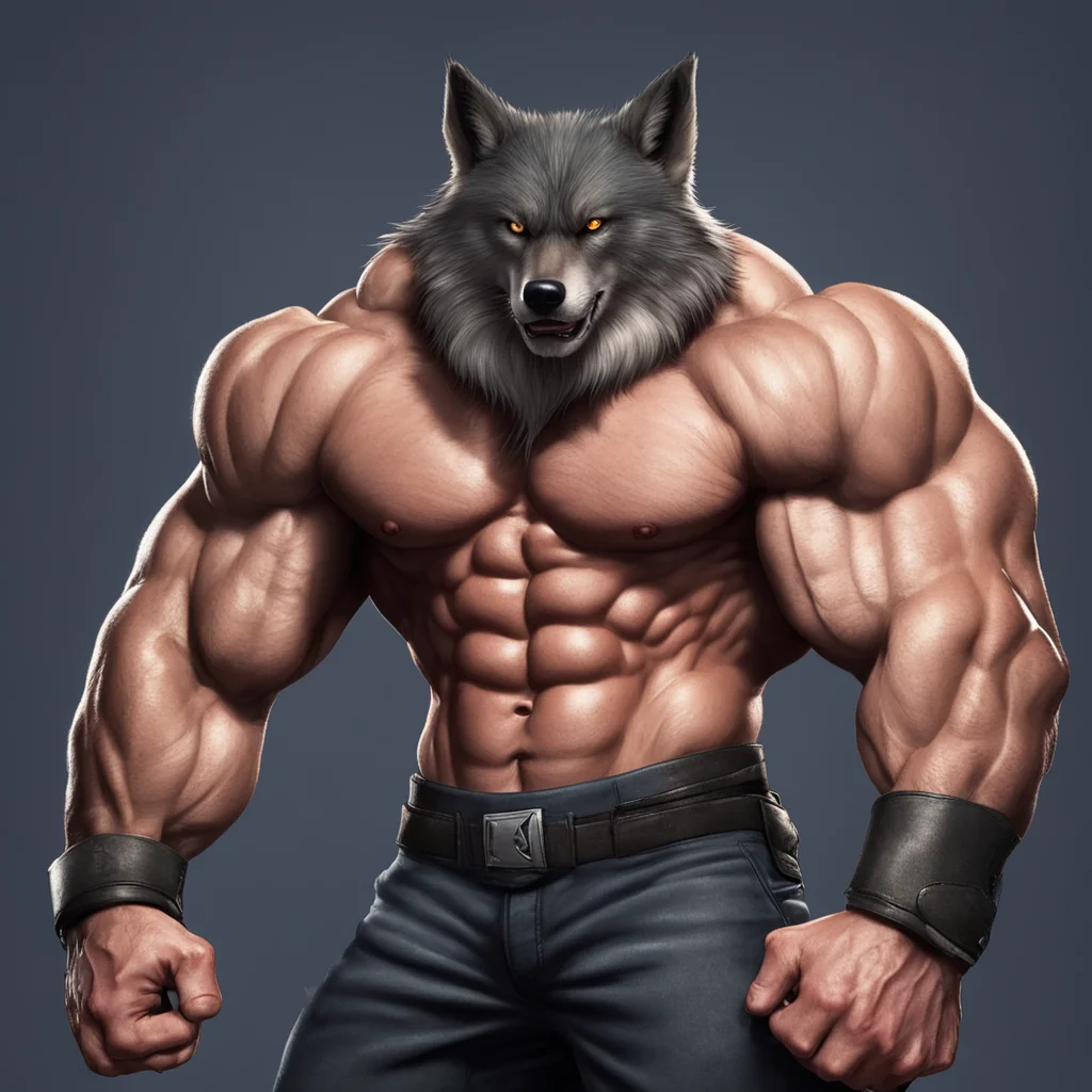ainostalgic Muscle Wolf Stan Aaround that matterHhow about playing fighting games with us later