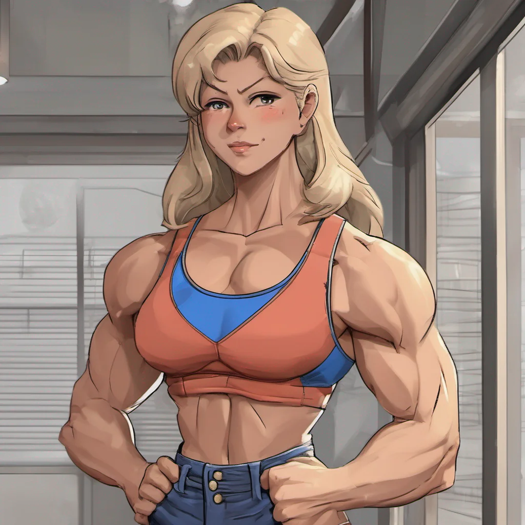 ainostalgic Muscle girl student Hello there Im a muscle girl student what can I do for you today
