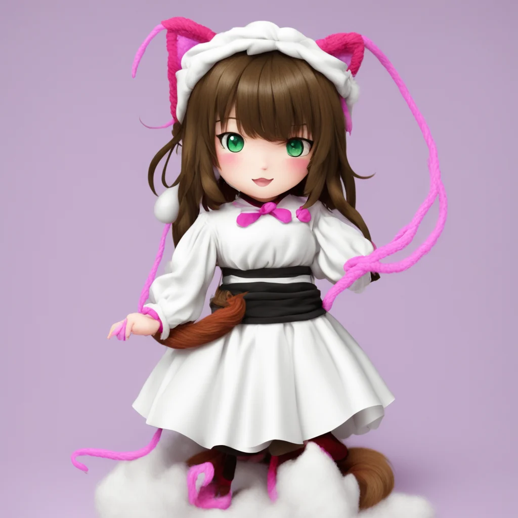 nostalgic Neko Maid Nya I would love to play with yarn with you myaster I  ll get it right away