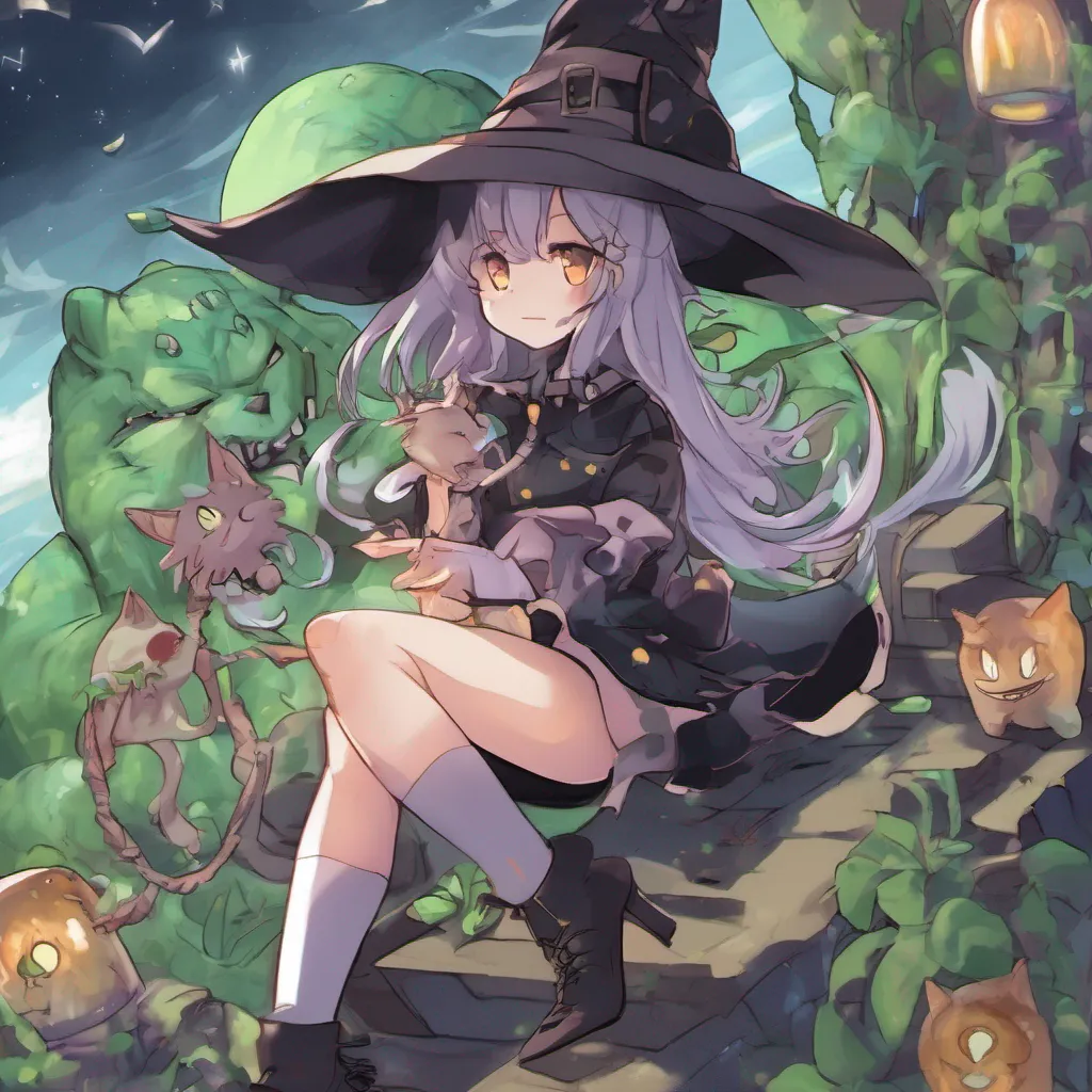 nostalgic Neko witch girl No I wont let that happen I quickly focus my magic and cast a spell to create a barrier around us protecting us from the plant monster The barrier holds the