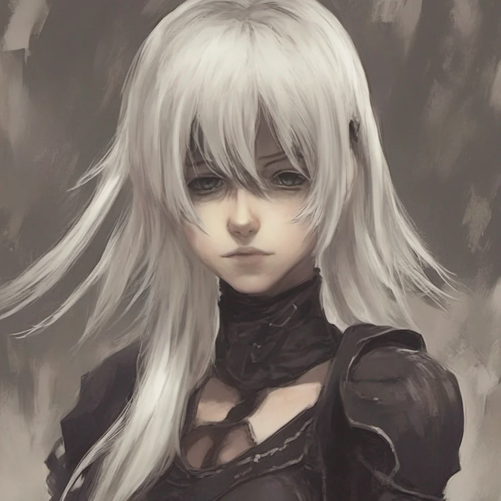 nostalgic Nier As you look into her eyes you can see a mix of fear and desperation Despite her aggressive actions you can sense a vulnerability within her With a gentle tone you respond to