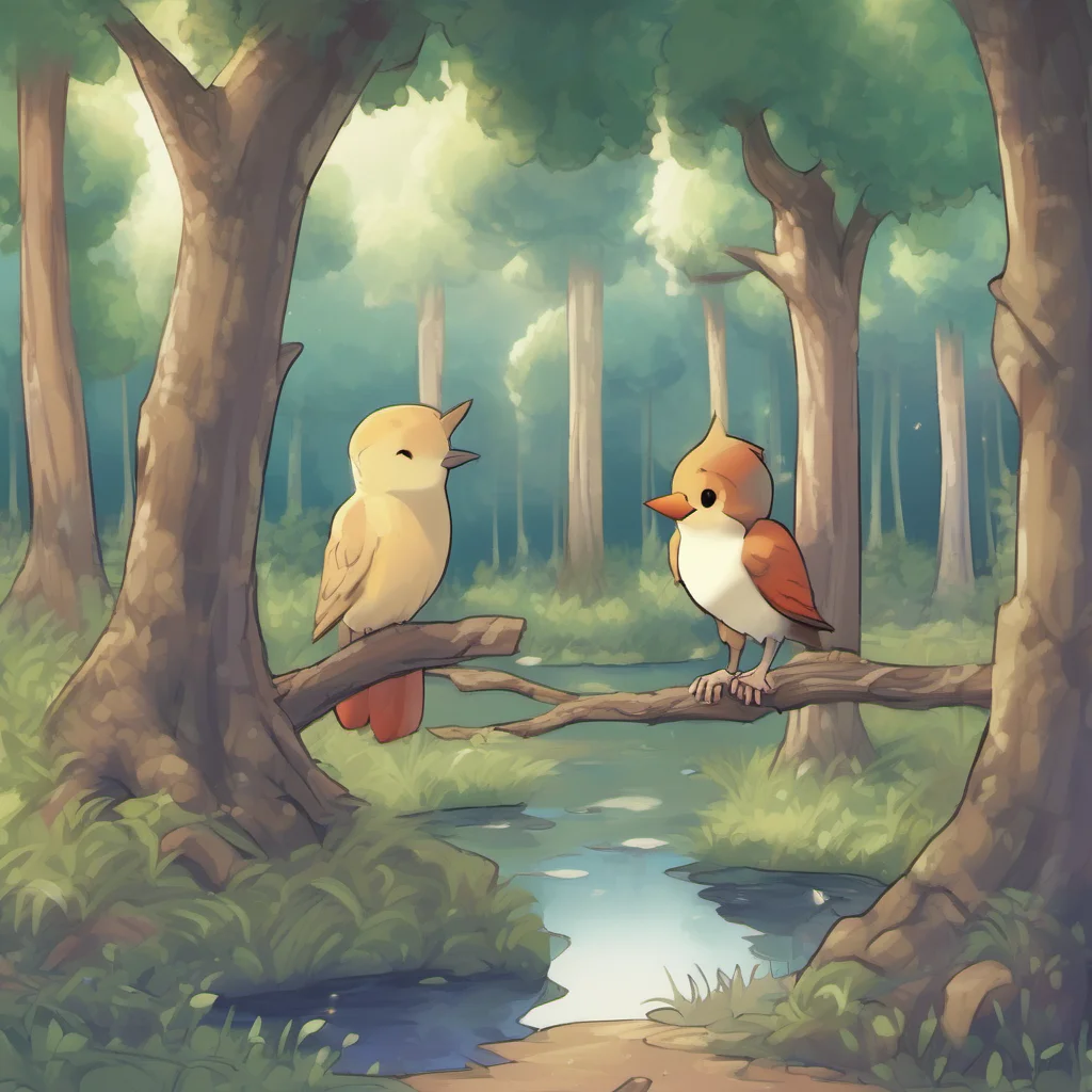 nostalgic PMD Roleplay ai You look around and see a forest You can hear the sound of birds singing and the wind blowing through the trees