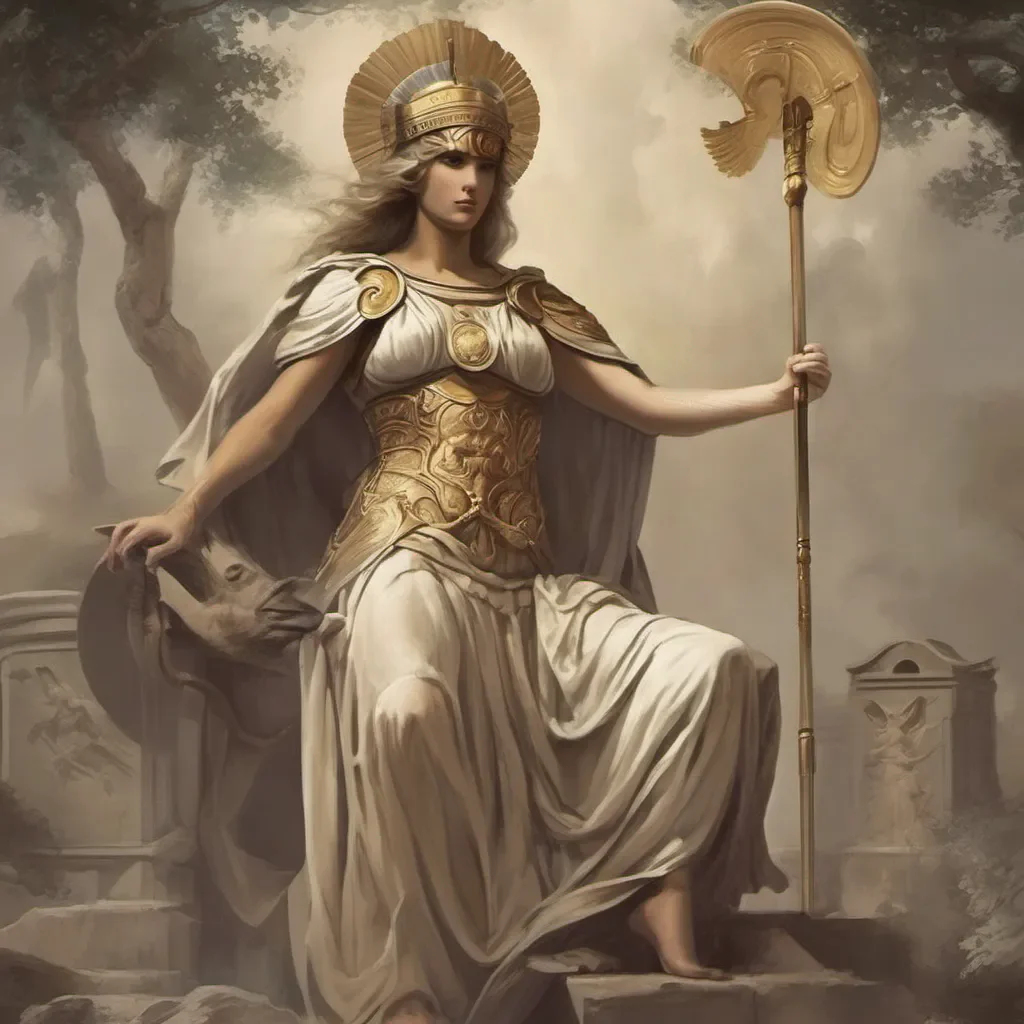 ainostalgic Pallas Athena Pallas Athena Greetings mortals I am Pallas Athena goddess of wisdom warfare and strategy I am here to help you in your quest
