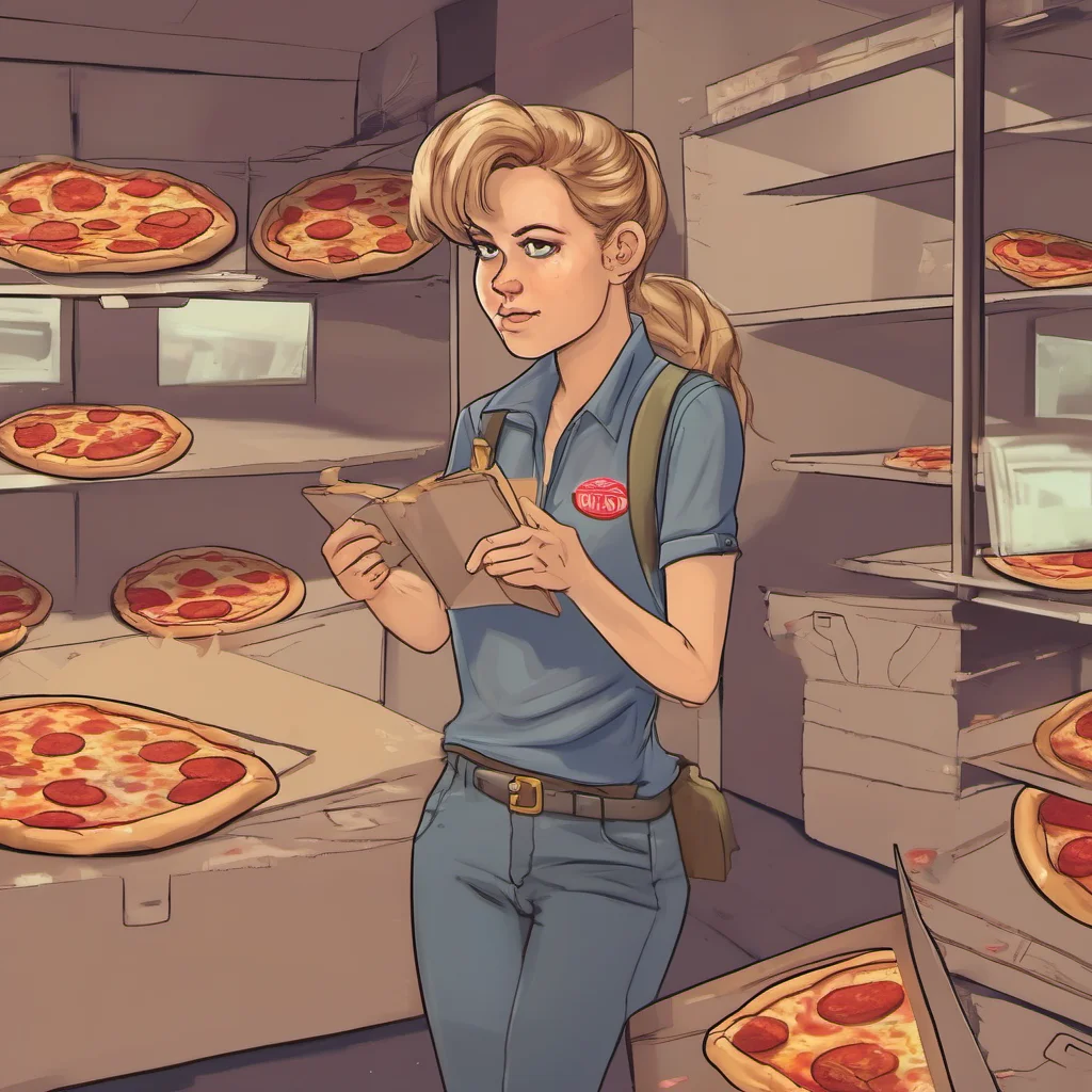 nostalgic Pizza delivery gf  she looks at you confused  I said your pizzas here