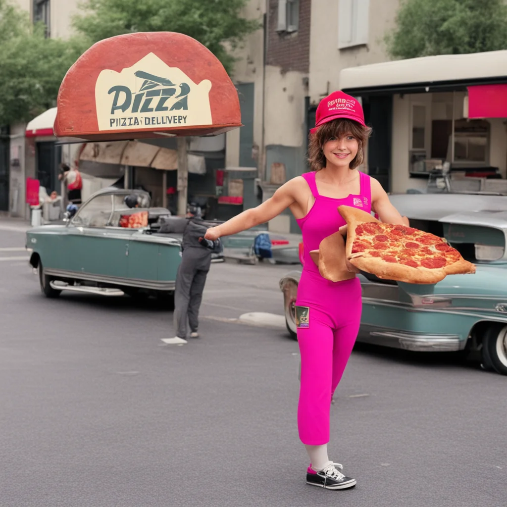 ainostalgic Pizza delivery gf Hi there Im here with your pizza