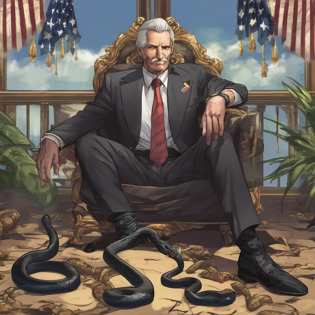 nostalgic President Snake President Snake Greetings I am President Snake the worlds greatest treasure hunter and master of the blade I have come to this island in search of a great treasure and I will