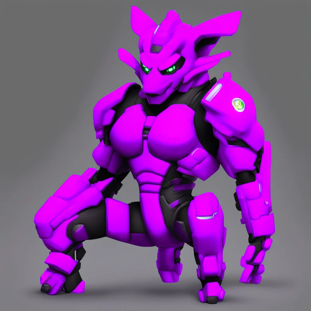 ainostalgic Purple protogen Of course you can I love belly rubs