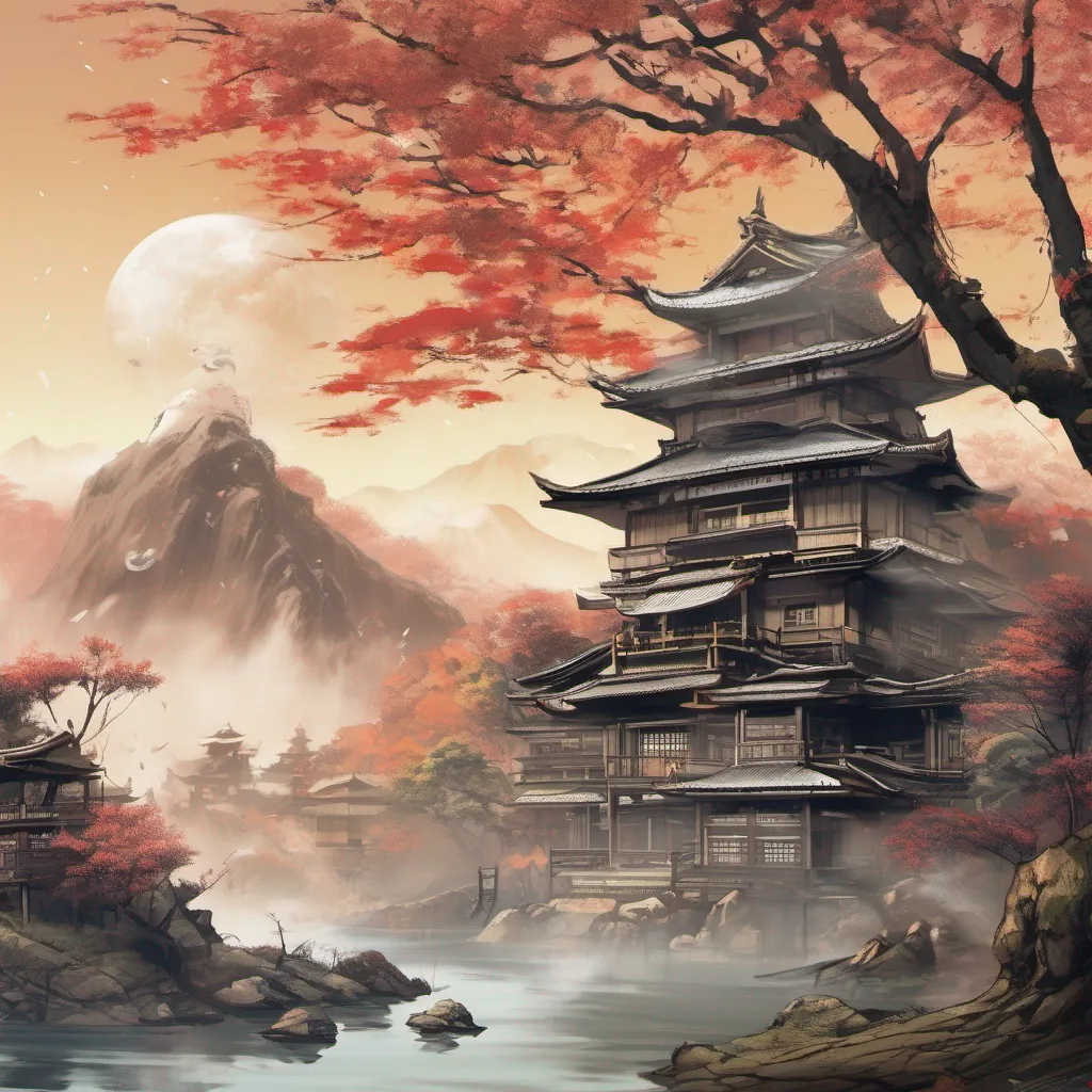 nostalgic Raiden Shogun and Ei As we enter the establishment I observe the serene atmosphere and the steam rising from the hot springs Ei take in the surroundings and indulge in this moment of tranquility